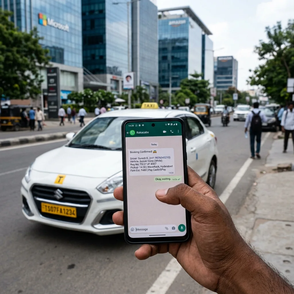 Book a cab in Financial District Hyderabad