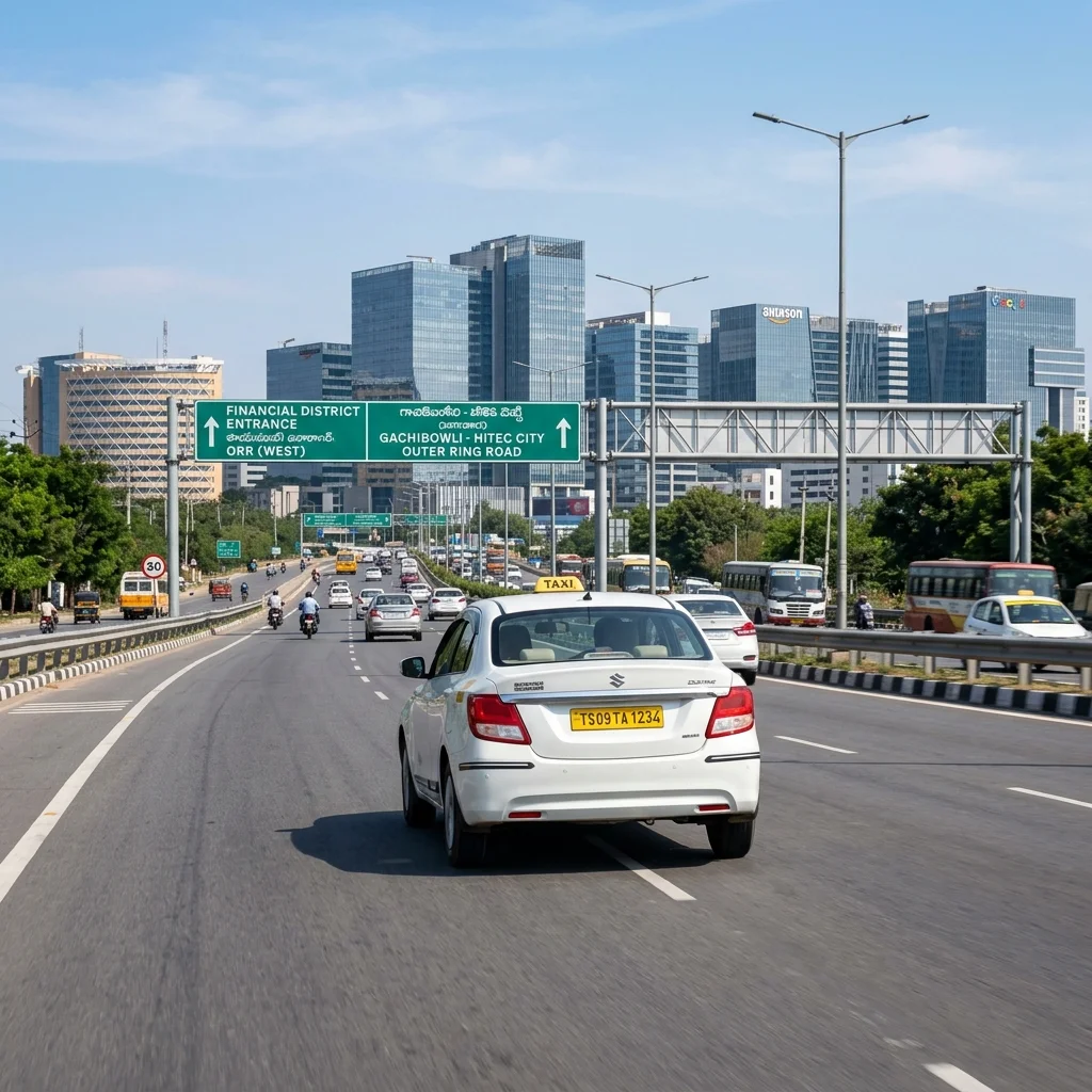 Outstation cab from Financial District Hyderabad
